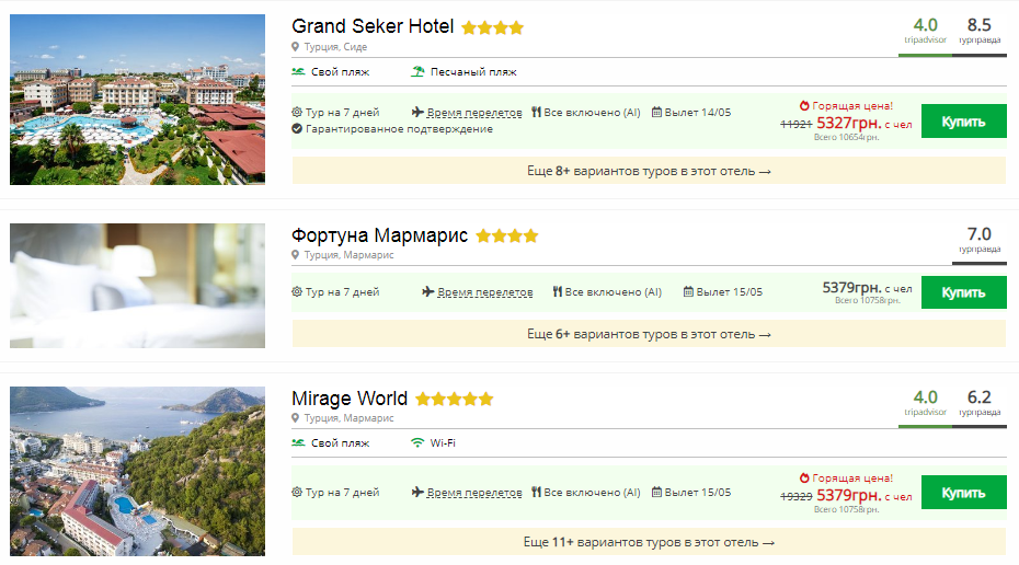 Отпуск по цене авиабилета: сколько стоят путевки в Турцию в новом сезоне